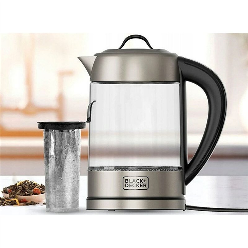 Image secondaire de Bouilloire Black & Decker BXKE2205E Noir Transparent Argenté Plastique 2200 W 1,7 L