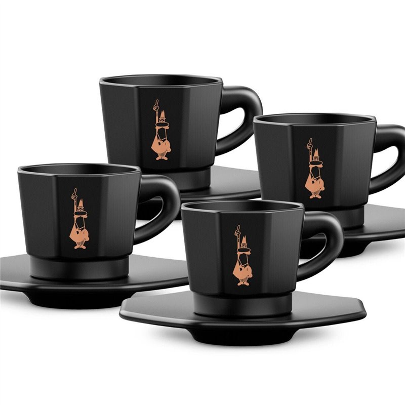Image secondaire de Ensemble de tasses à café Bialetti 700000671 Noir Porcelaine 75 ml