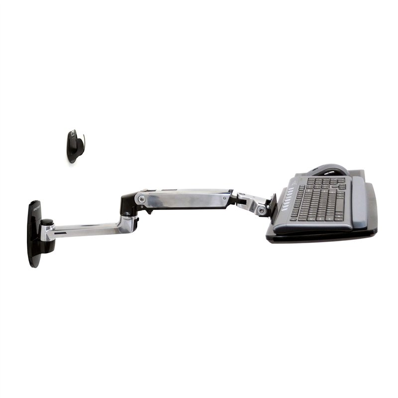 Ergotron LX Wall Mount Keyboard Arm Plateau articulé pour clavier/souris aluminium poli
