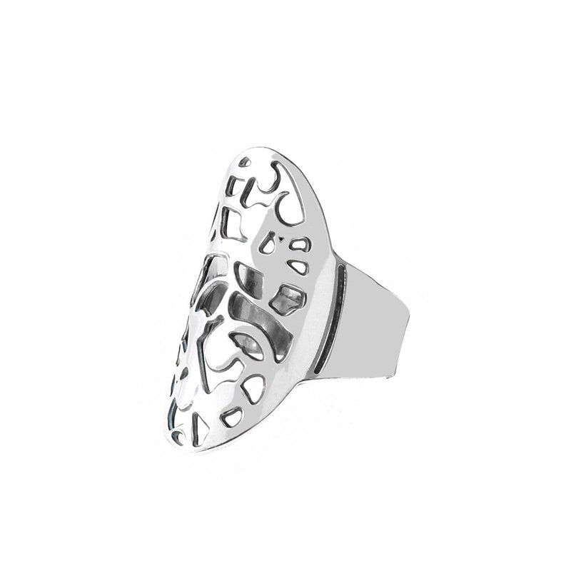 Lotus Bague Femme Métal Non-Précieux Blanc Taille Unique, One Size, Métal, Aucune Pierre précieuse
