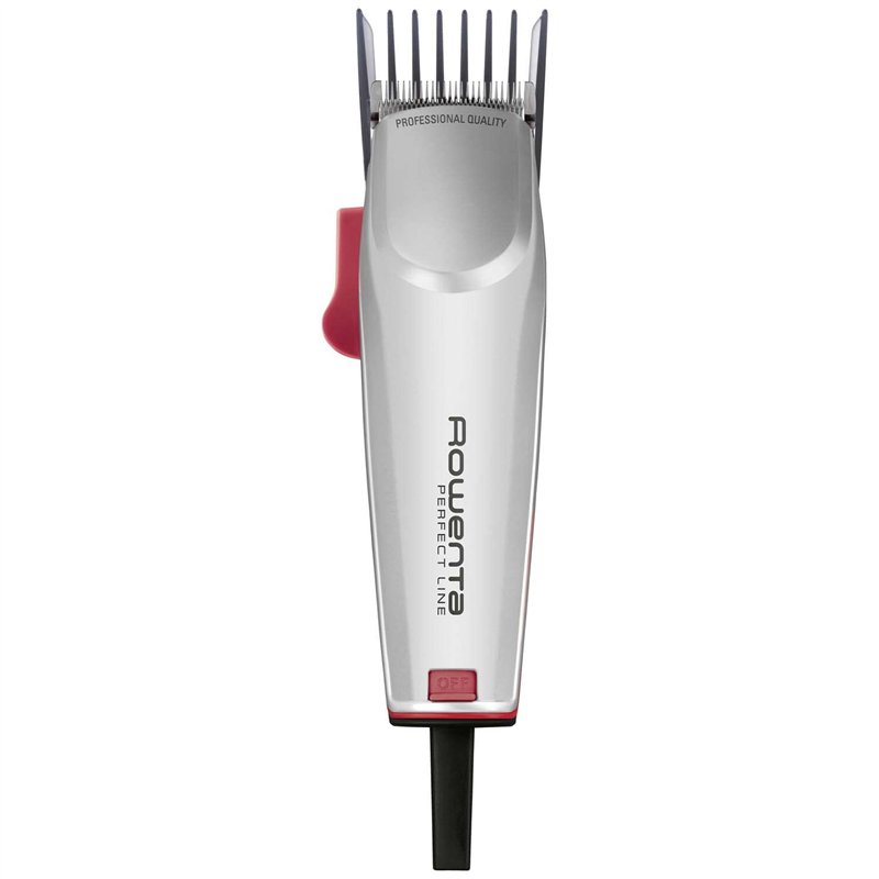 Image secondaire de Rowenta Perfect Line Tondeuse à Cheveux, Moteur AC, Lames acier inoxydable, Levier de réglage hauteur de coupe, 6 peignes haute