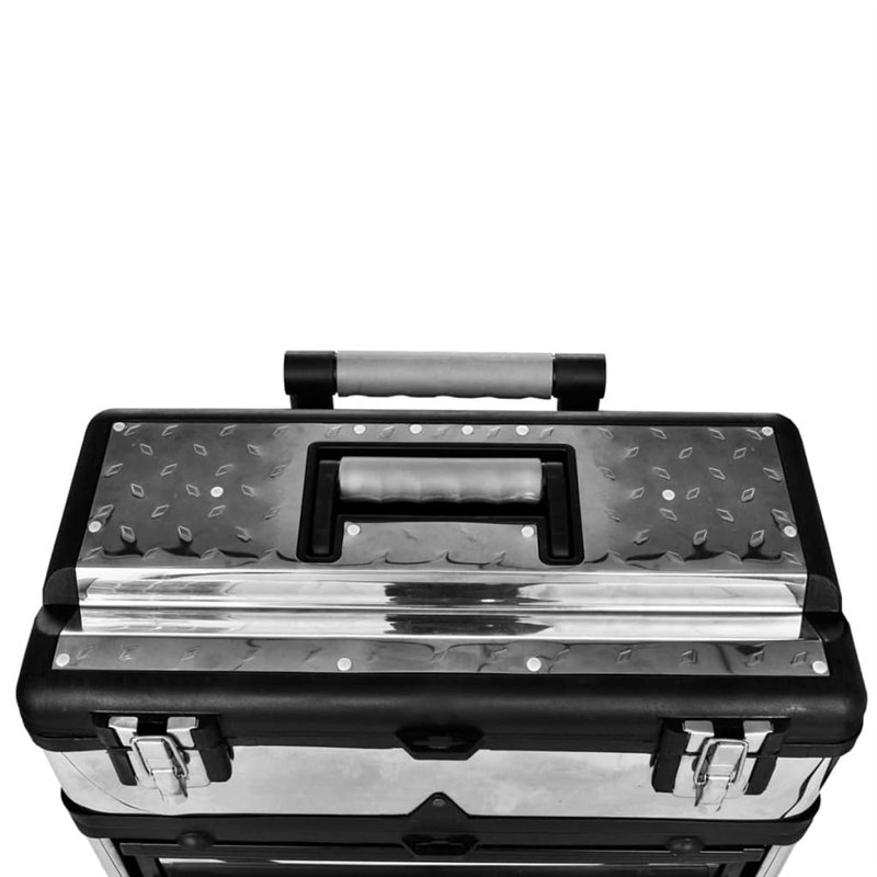 Image secondaire de vidaXL Caisse Valise Coffre Boîte à Outils à Roulette Rangement Stockage