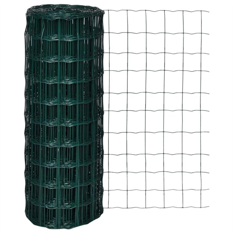 vidaXL Grillage 10x1,0 m avec Mailles Clôture Portail Barrière Bordure Jardin