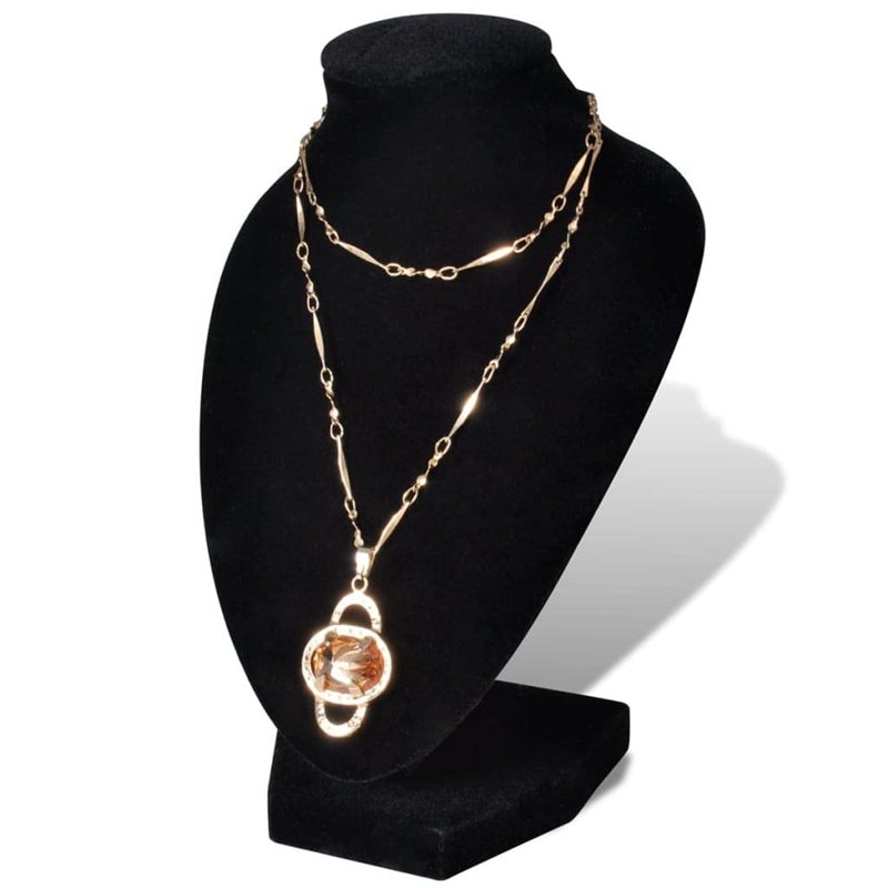 Image secondaire de vidaXL 4X Présentoir Buste d'Exposition pour Colliers Flanelle Support Collier