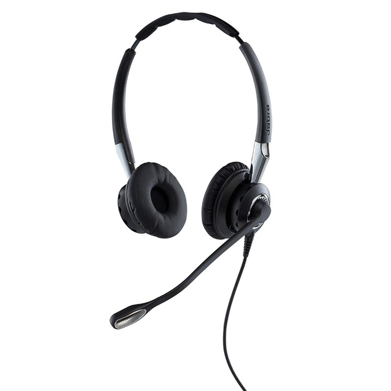 Jabra B2B BIZ 2400 II Duo USB NOUVELLE GENERATION Microsoft Mic. 82 E-STD, Antibruit, Certifié Microsoft noir 18,3 x 14,2 x 5,5