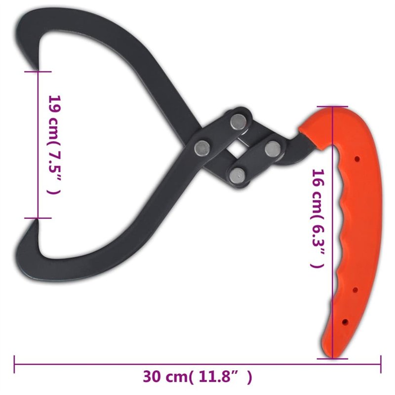 Image secondaire de vidaXL 4X Crochet de Levage Pince à Bois Fourche-Pince à Bûches de Cheminée