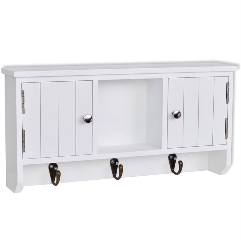 vidaXL Armoire Murale pour clés et Bijoux avec Portes et Crochets