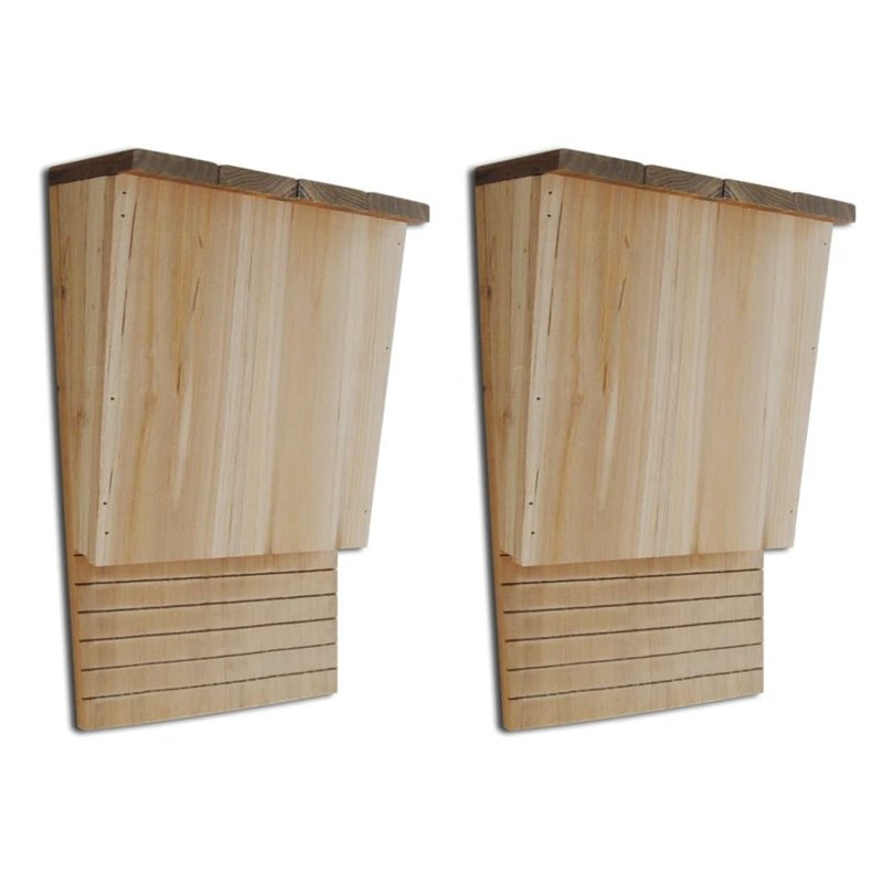 vidaXL 2X Maisons pour Chauve-Souris Cage Enclos Animaux Jardin Cour Extérieur