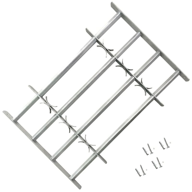 vidaXL Grille de Défense Ajustable à 4 Traverses pour Fenêtre Maison Bureau