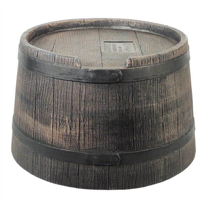 Pied pour récupérateur d'eau en Forme de barrique (Wiskey, 50 l) - PE, Brun - h20 x Ø40 cm