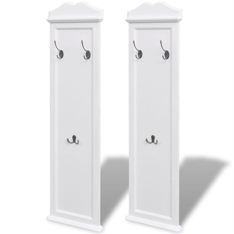 vidaXL 2x Porte-Manteaux Mural Couloir Vestiaire Chambre à Coucher Maison