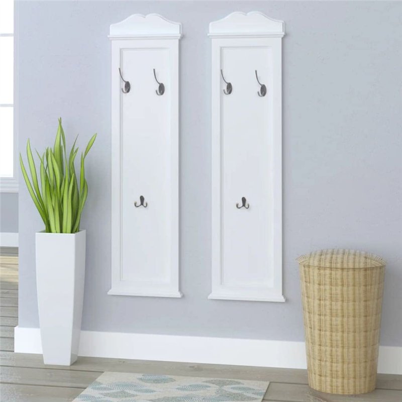 Image secondaire de vidaXL 2x Porte-Manteaux Mural Couloir Vestiaire Chambre à Coucher Maison