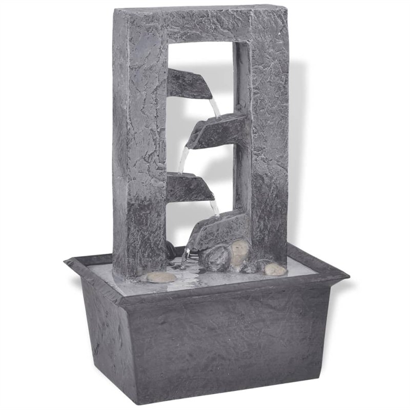 Image secondaire de vidaXL Fontaine d'Intérieur avec Lumière LED Poly-résine Décoration Salon