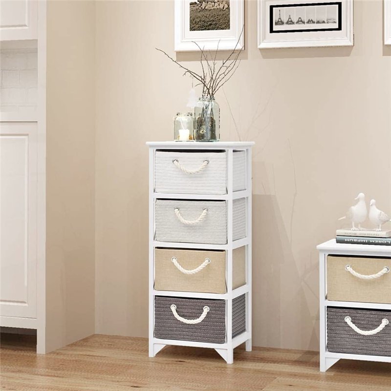 Image secondaire de vidaXL Armoire de Rangement 4 tiroirs Bois Armoire latérale Table de Chevet Nuit