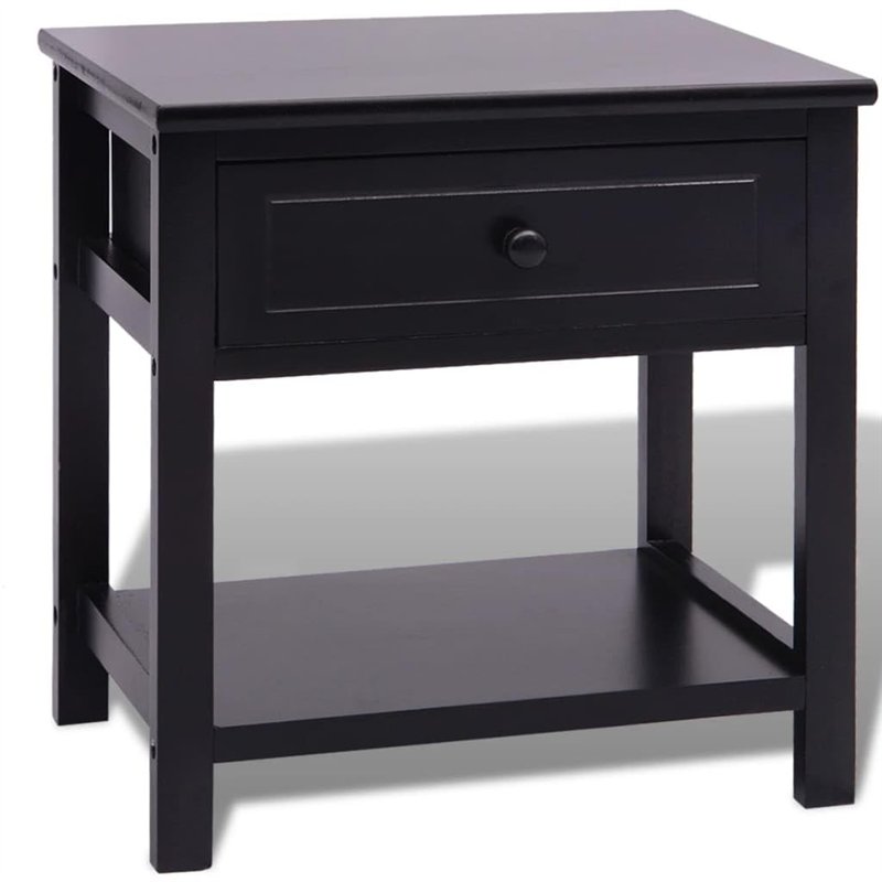 vidaXL Table de Chevet Table de Nuit Rangement Salon Chambre à Coucher Bois