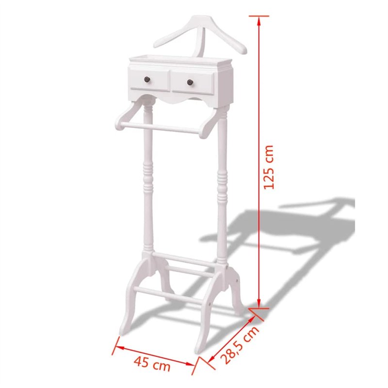 Image secondaire de vidaXL Bois Portant à Vêtements avec Armoire Stockage Costume Robe Chambre