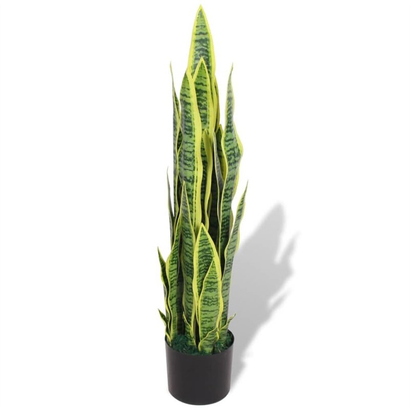 vidaXL Plante Artificielle et Pot Sansevière 90 cm Vert Décoration d'Intérieur