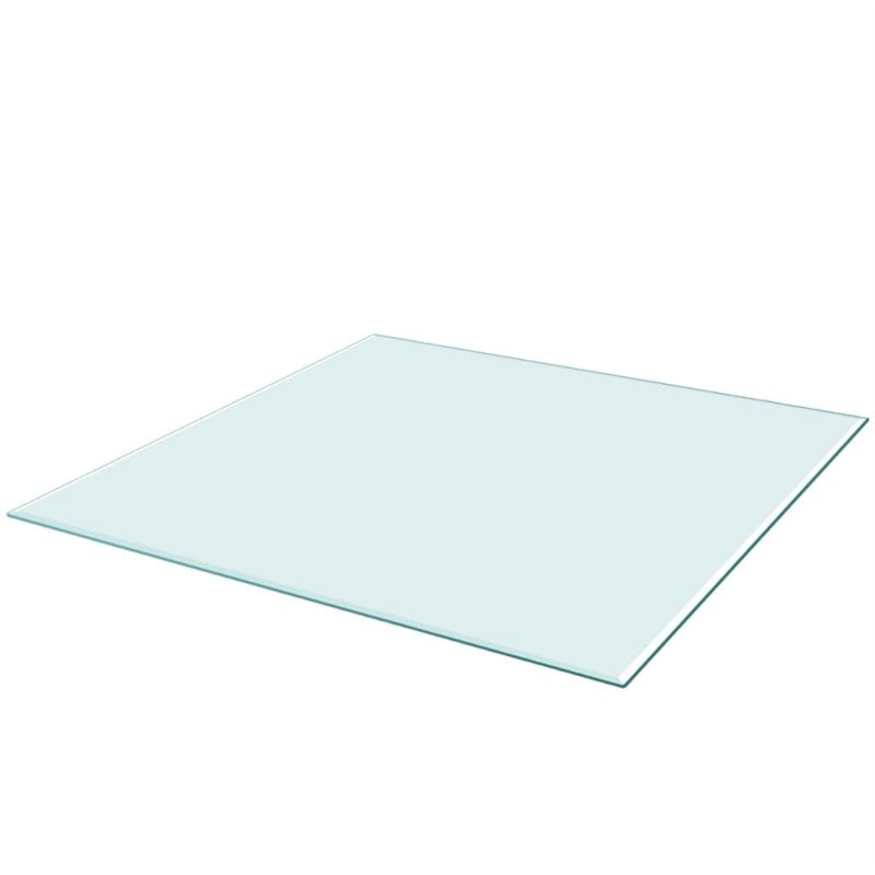 Image secondaire de vidaXL Dessus de Table Carré en Verre Trempé Table Basse Salon Séjour Maison