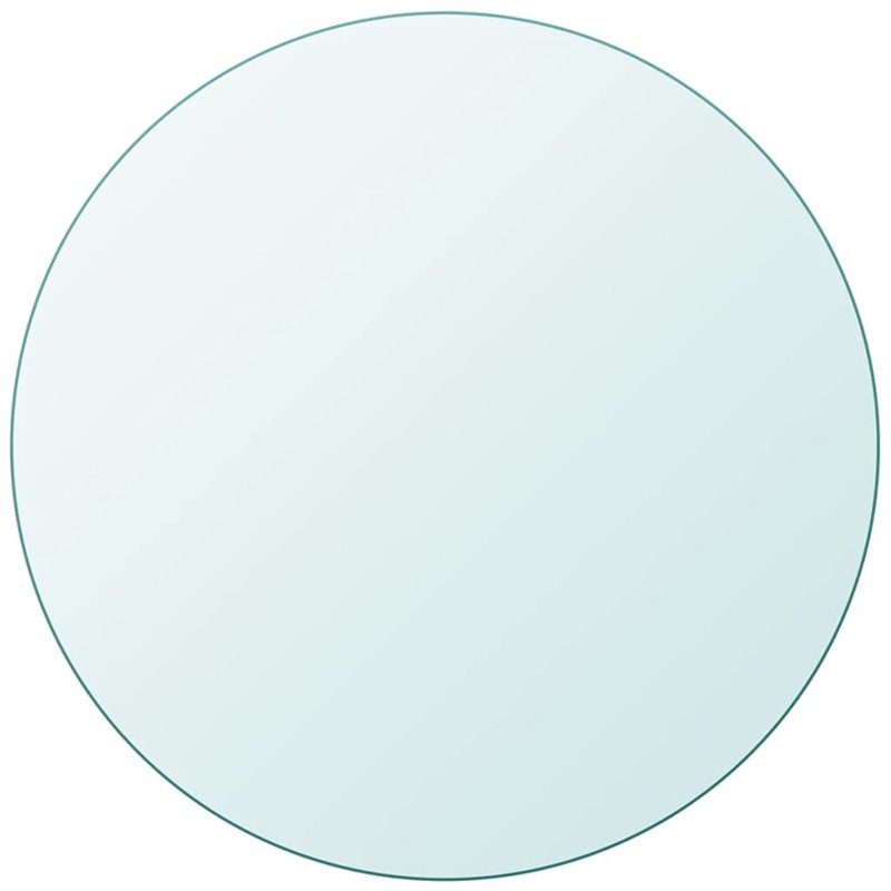 vidaXL Dessus de Table Ronde en Verre Trempé 600 mm Table Basse Salon Maison