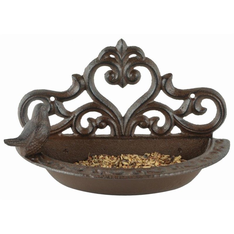 Esschert Design Mangeoire à Oiseaux Fonte Marron BR26