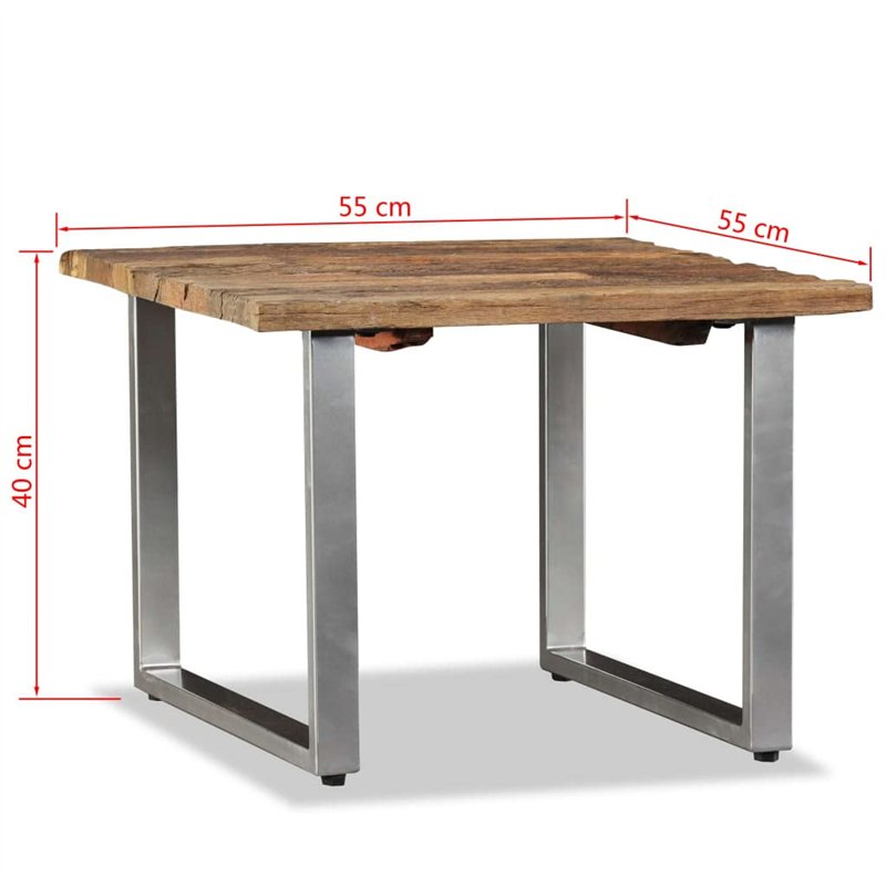 Image secondaire de vidaXL Table Basse Table d'Appoint Table de Canapé Bout de Canapé Salon Salle de Séjour Maison Intérieur Bois de Récupération Ma