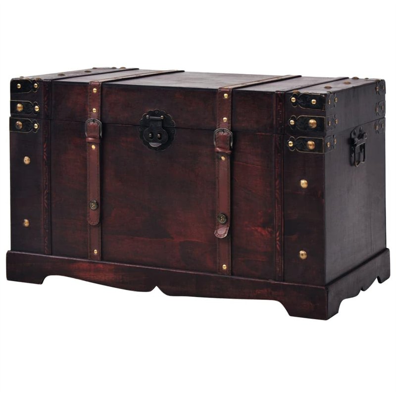 vidaXL Coffre Vintage de Rangement, Boîte de Stockage, Coffre à Trésors, Meuble de Chambre à Coucher Salon Salle de Séjour Intér