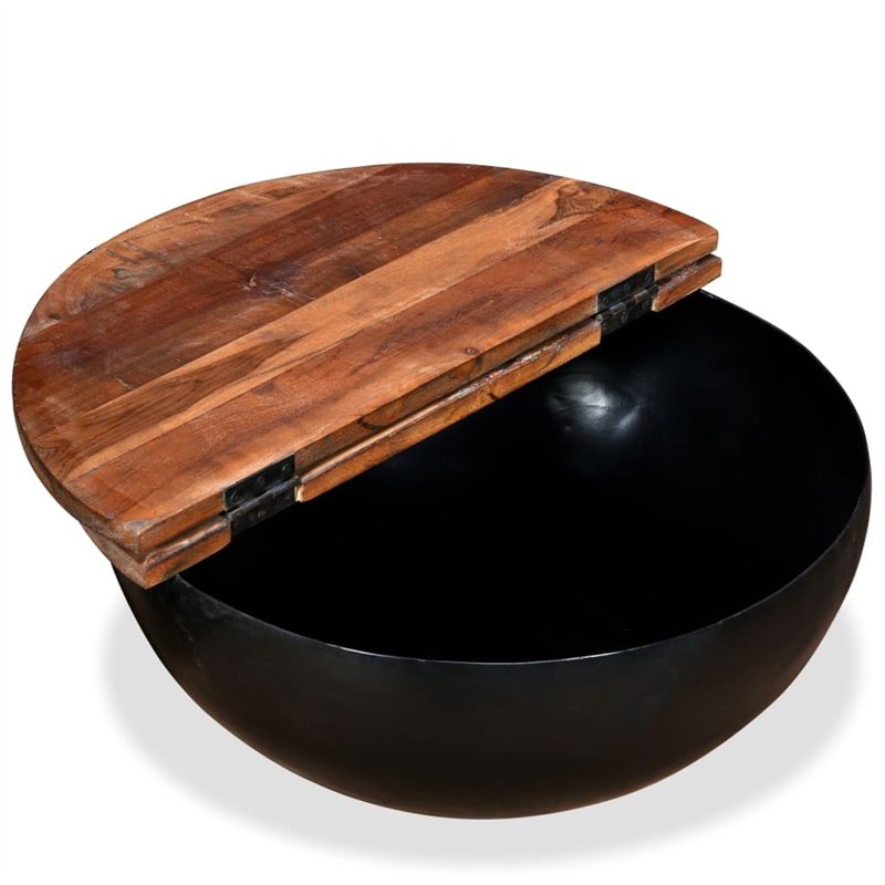 Image secondaire de vidaXL Tables Basses 2 pcs Table d'Appoint Table de Canapé Salon Salle de Séjour Maison Intérieur Bois de Récupération Massif No