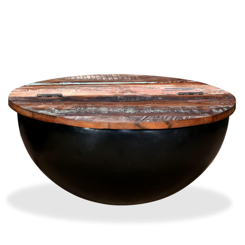 vidaXL Table Basse Table d'Appoint Table de Canapé Salon Meuble de Salle de Séjour Maison Intérieur Bois de Récupération Massif
