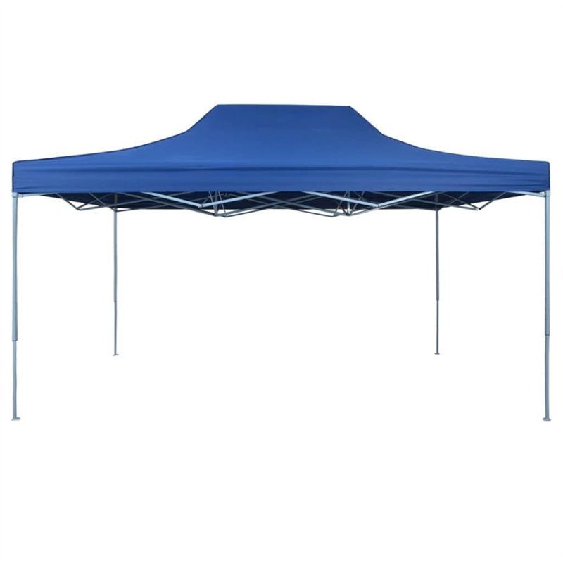 Image secondaire de vidaXL Chapiteau Rétractable Tonnelle Pavillon Pliable de Jardin 3x4,5 m Bleu