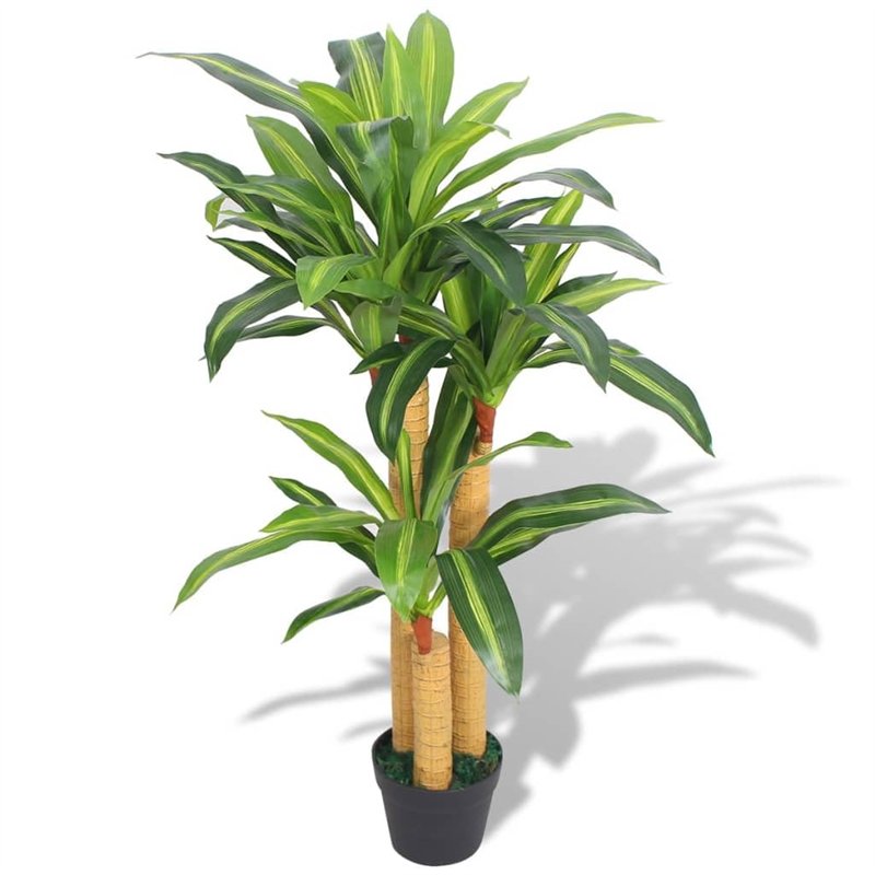 vidaXL Plante Artificielle Pot Dracaena Vert Décoration Maison Bureau Jardin