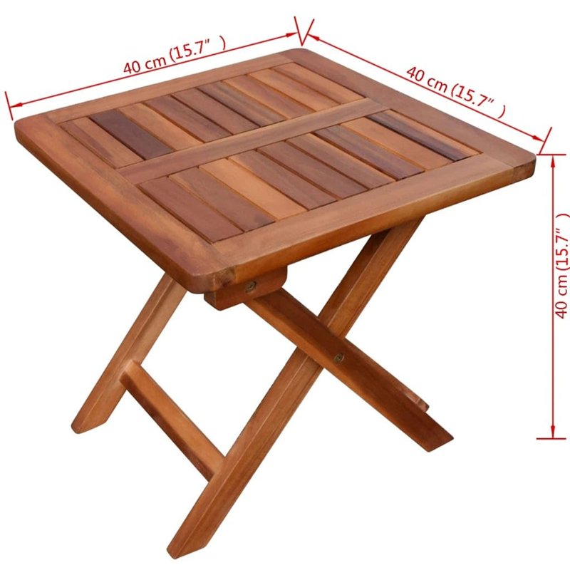 Image secondaire de vidaXL Ensemble de Chaise Longue et Table Jardin 2 pcs Bois d'Acacia Marron