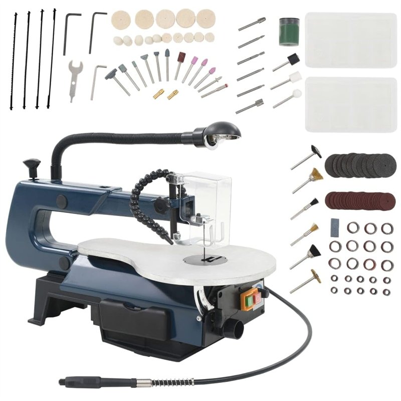 vidaXL Ensemble de Scie à Chantourner 108 pcs Electrique Travaux de Coupe