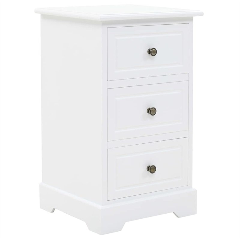 vidaXL Table de Chevet MDF Table de Nuit Armoire Chambre à Coucher Bois de Pin