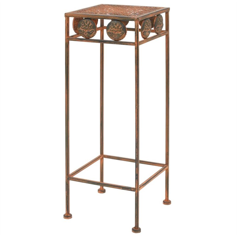 Image secondaire de vidaXL 3x Supports de Plantes Style Vintage Métal Rouillé Porte-plante