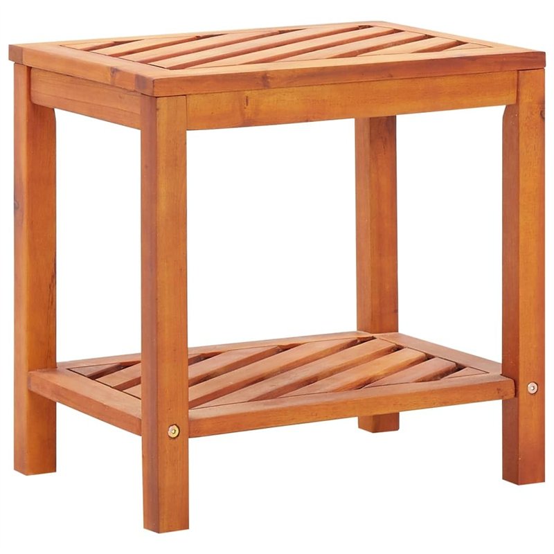 vidaXL Table d'Appoint Bois d'Acacia Massif 45x33x45 cm Table Auxiliaire