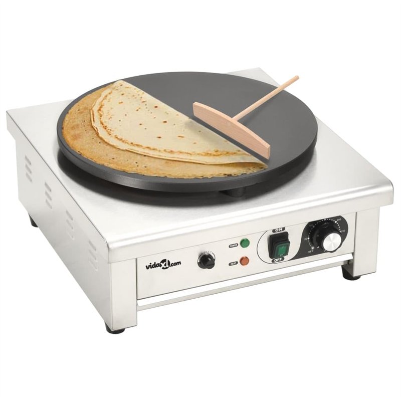 Image secondaire de vidaXL Crêpière Électrique avec Bac Récupération Anti-adhérent 3000W Galette