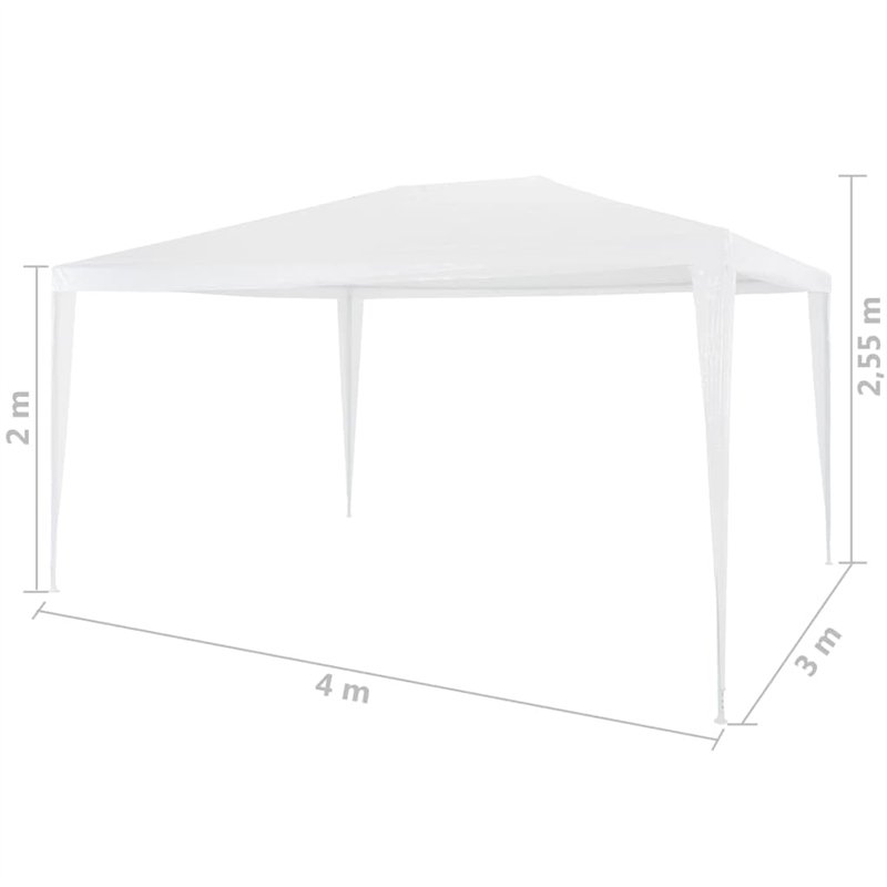Image secondaire de vidaXL Tente de Réception 3x4 m Blanc Jardin Terrasse Patio Tonnelle Pavillon