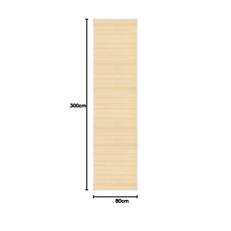 Image secondaire de vidaXL Tapis Bambou 80x300 cm Naturel Salon Salle de Séjour Tapis de Sol