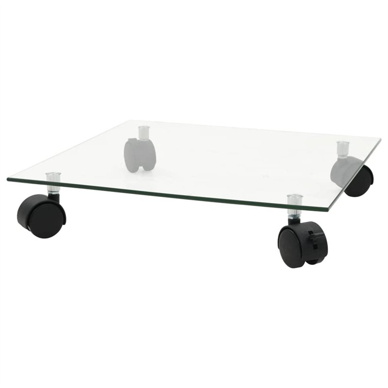 Image secondaire de vidaXL 2X Support Carré pour Plantes Verre Trempé Tansport Étagère de Jardin