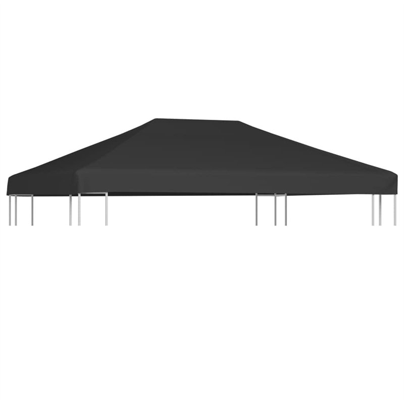 vidaXL Toile Supérieure de Belvédère Toit de Rechange de Tonnelle Dessus de Chapiteau Jardin Terrasse Extérieur 310 g/m² 4x3 m G
