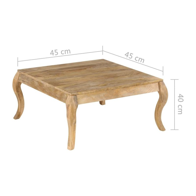 Image secondaire de vidaXL Table d'Appoint Table de Salon Bout de Canapé Bois de Manguier Massif