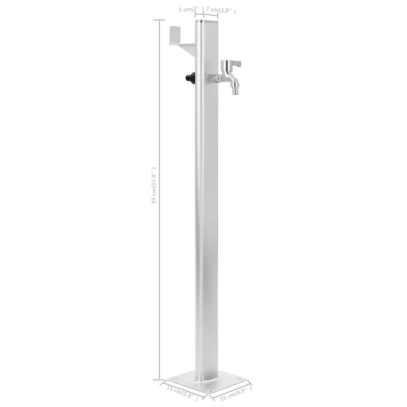 Image secondaire de vidaXL Colonne à Eau de Jardin Aluminium 95 cm Système d'Arrosage de Jardin