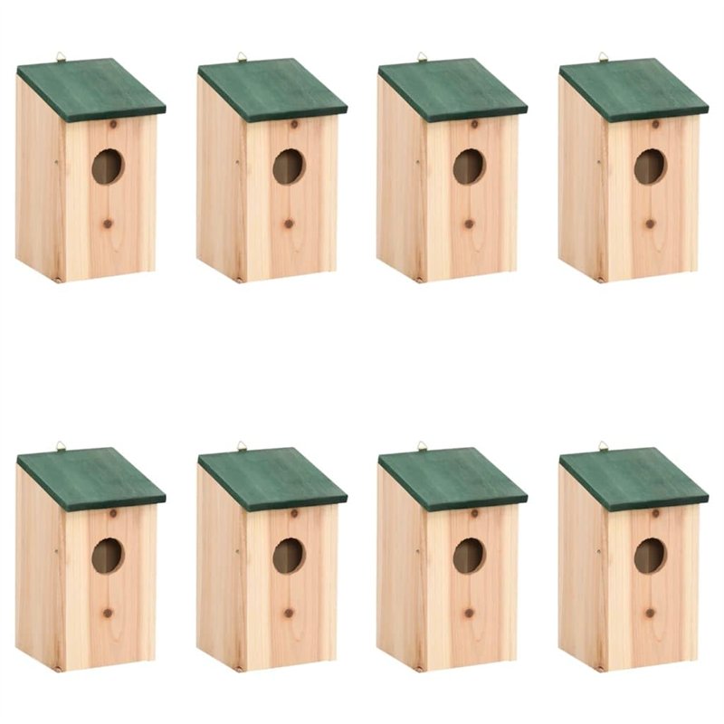 vidaXL 4X Nichoir Bois Cabane à Oiseaux Nichoir de Jardin Cage pour Oiseaux