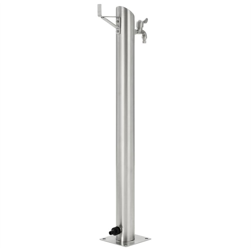 Image secondaire de vidaXL Colonne à Eau de Jardin Ronde Acier Inoxydable 95 cm Système d'Arrosage