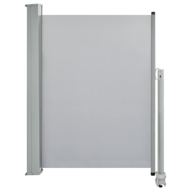 vidaXL Auvent Latéral Rétractable de Patio Jardin Pare-Vue Brise-Vent Terrasse, Gris