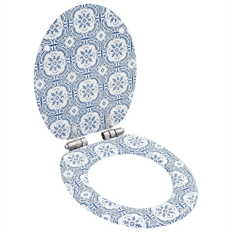 vidaXL Siège WC Couvercle à Fermeture en Douceur Siège de Toilette Cuvette Siège Lunette Abattant Salle de Bains Maison Salle d'