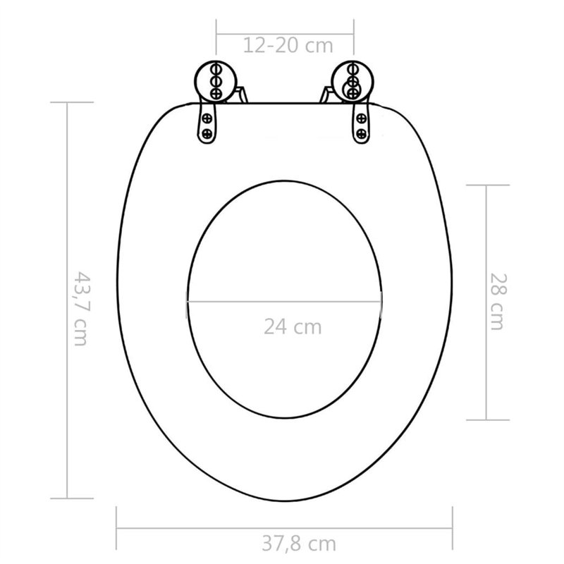 Image secondaire de vidaXL Siège WC Couvercle à Fermeture en Douceur Siège de Toilette Cuvette Siège Lunette Abattant Salle de Bains Maison Salle d'