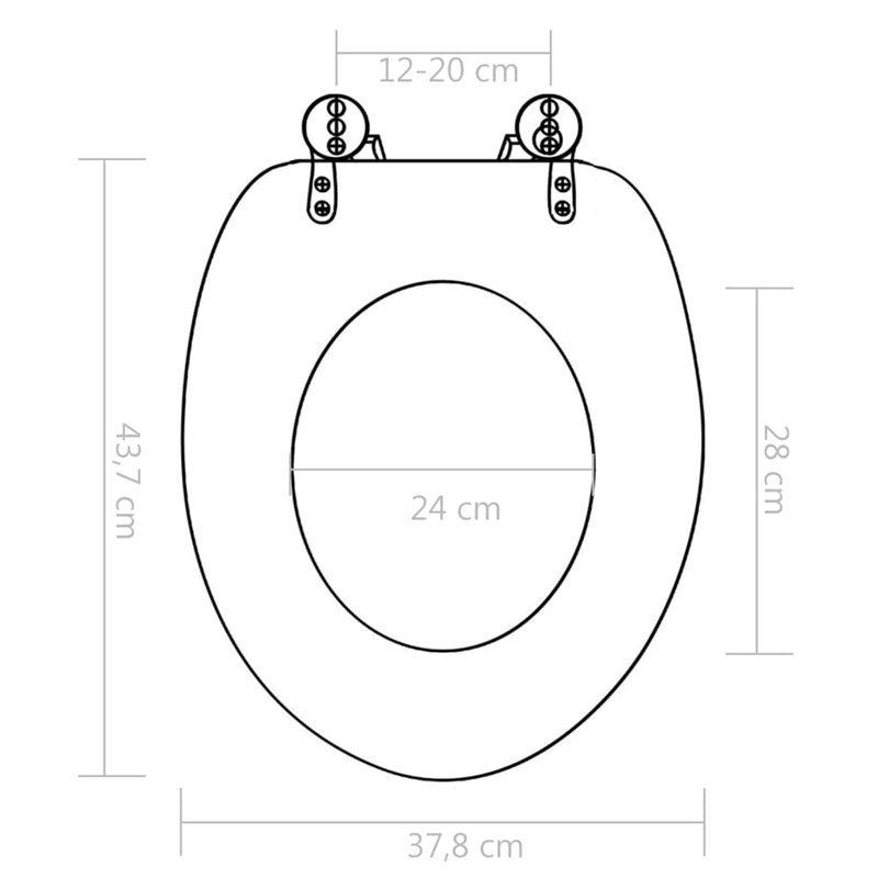 Image secondaire de vidaXL Siège de Toilette Couvercle à Fermeture en Douceur Cuvette Siège Lunette Abattant Salle de Bains Maison Intérieur Salle d