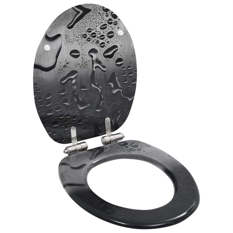 vidaXL Siège WC Couvercle à Fermeture en Douceur Siège de Toilette Cuvette Siège Lunette Abattant Salle de Bains Maison Salle d'