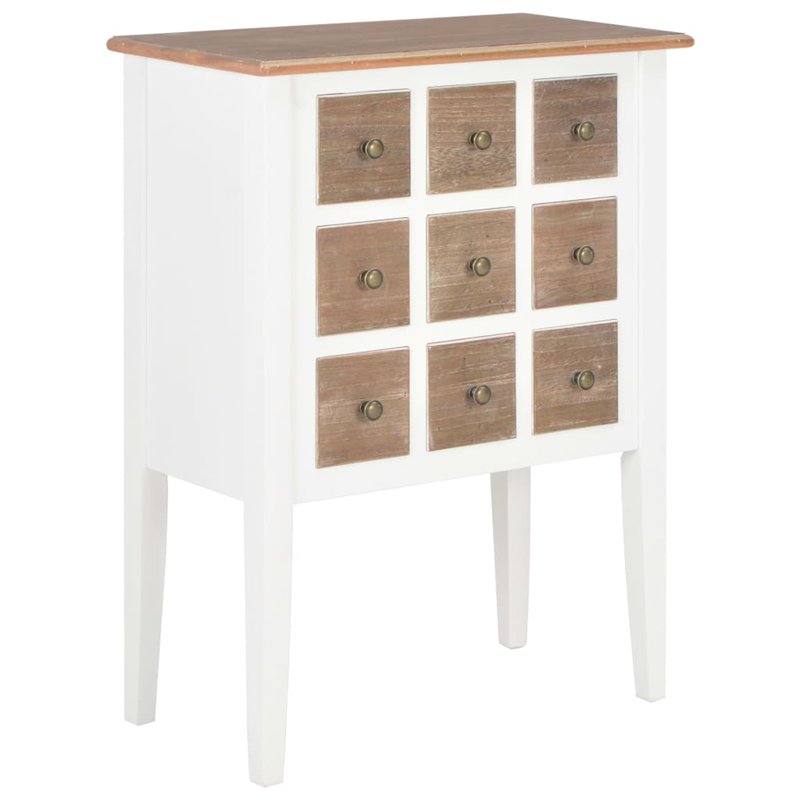 vidaXL Buffet Commode Armoire de Rangement Meuble de Rangement Salon Salle de Séjour Chambre Intérieur Maison Blanc 54x30x80 cm